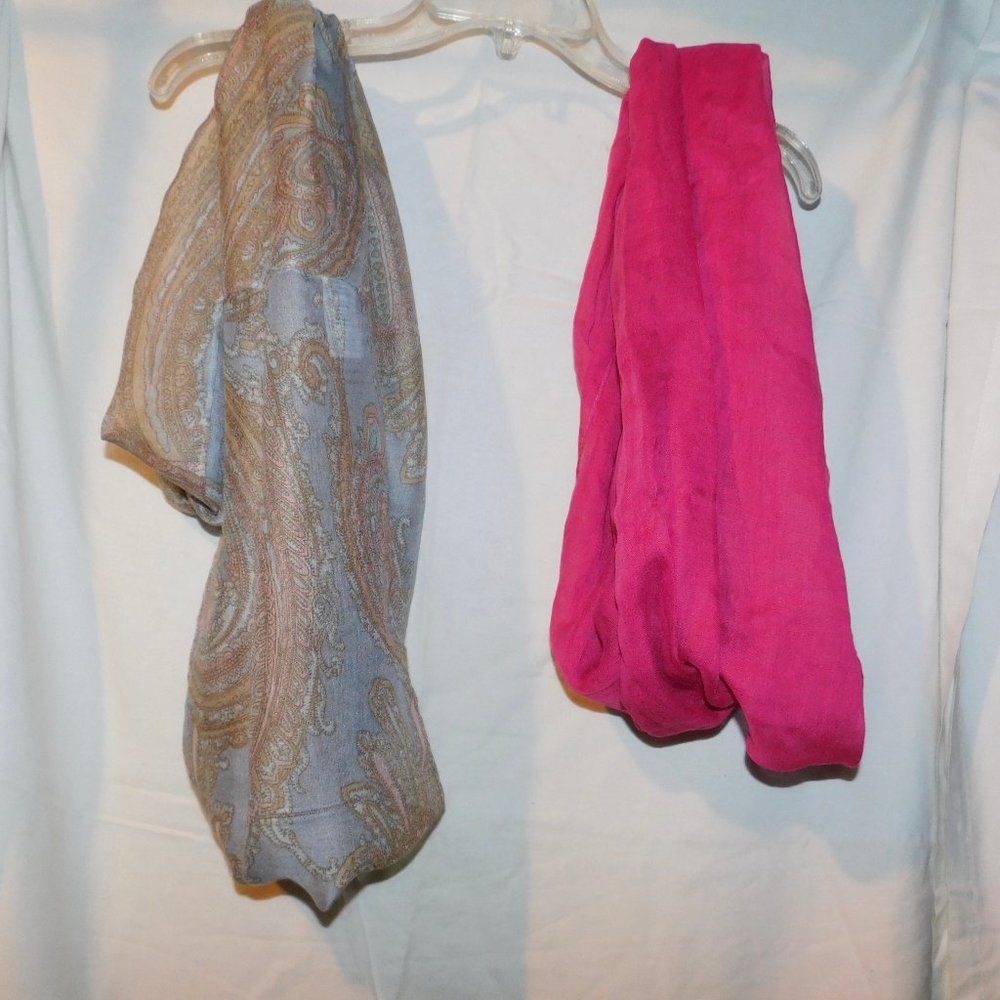 Two infinity scarves